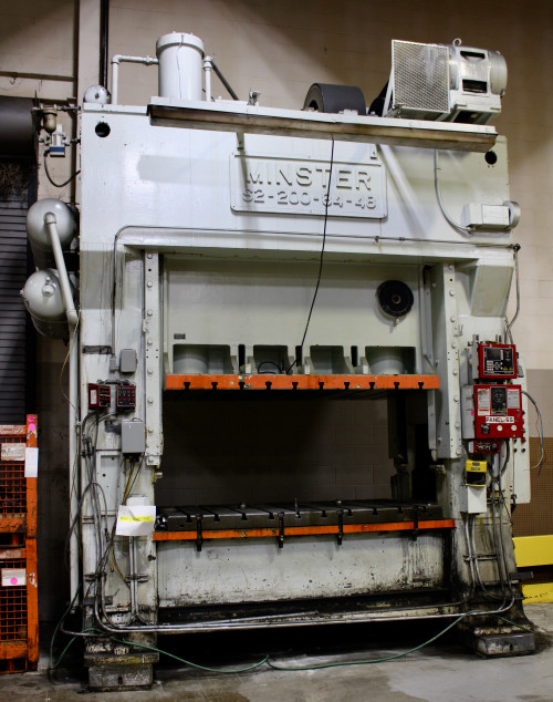 Minster 200 Ton Straight Side Press Minster 200 Ton Straight Side Press
