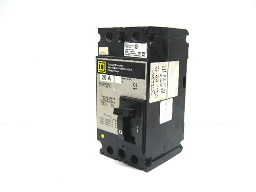 Square D FAL22020J Molded Case Circuit Breaker 20 Amp, 240 V~250 V