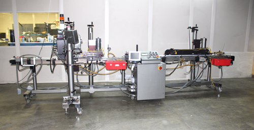 CTM Labeling Systems 360 Label Applicator with Flexlink Conveyor 20' x 3 3/4" CTM Labeling Systems 360 Label Applicator with Flexlink Conveyor 20' x 3 3/4"