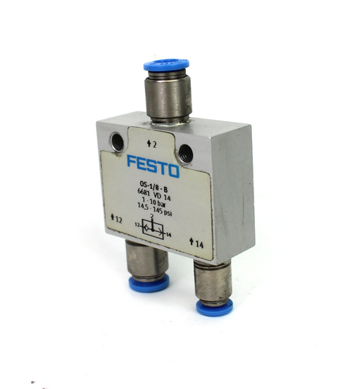 Festo OS-1/8-B OR Gate Pneumatic Valve 1-10 Bar