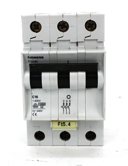 Siemens 5SX43 C16 Circuit Breaker 400V 3Pole