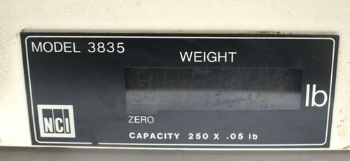 Weigh-Tronix 3835 250lb Roller Top Digital Scale 14" Long x 14" Wide