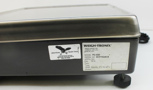 Weigh-Tronix PC-820 50lb Precision Counting Scale