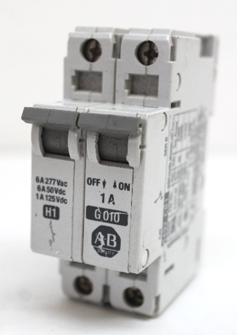 Allen Bradley 1492-CB1G010 Ser. B Circuit Breaker 1 Pole 1 Amp 277 V w/1492-ACB Ser. B