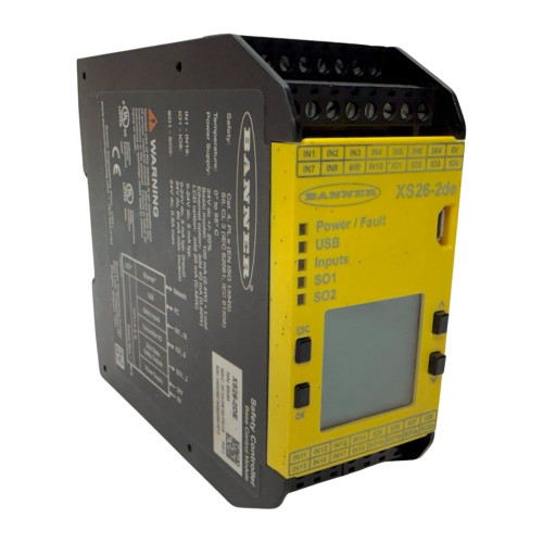 Banner XS26-2DE Safety Relays Left Side View