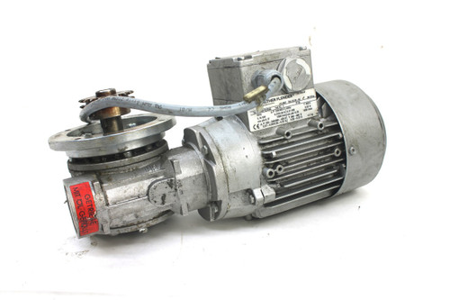 Walther Flender 7AA 63M-04 0.28HP Motor w/ 0211/7007-00 Gear Reducer