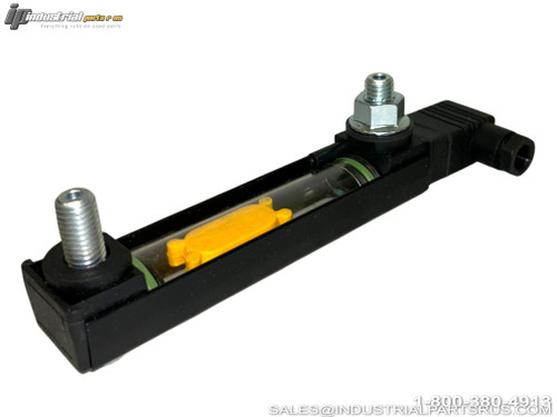 Stauff SNK 127 V-O-O-12 Level Sensor with Clear Tube Yellow Float Threaded Ports Black Housing