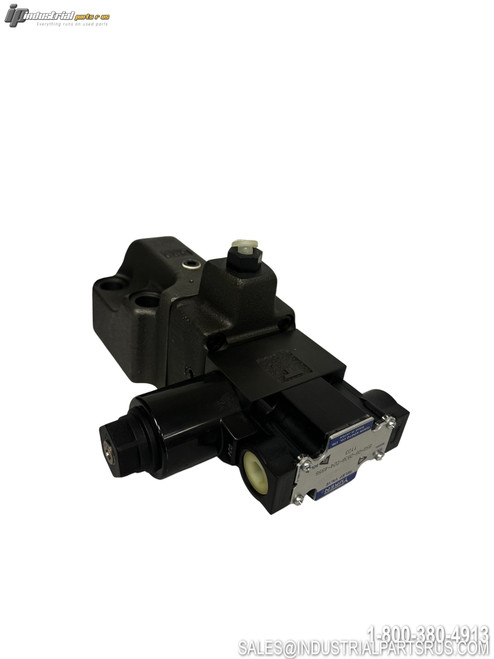 YUKEN BSG-06-2B3B-D24-4856 Hydraulic Valve with Solenoid Actuator and Pilot Valve Assembly Black Housing