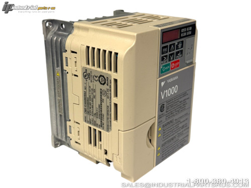 YASKAWA CIMR-VU4A0002BAA V1000 Variable Frequency Drive VFD with Digital Display Panel Mount Heat Sink Vents