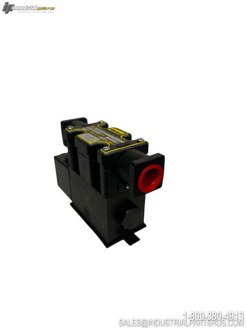 Parker D1VW020BNYC Directional Control Solenoid Valve 4-Way 3-Position Spring Centered with Red Manual Override
