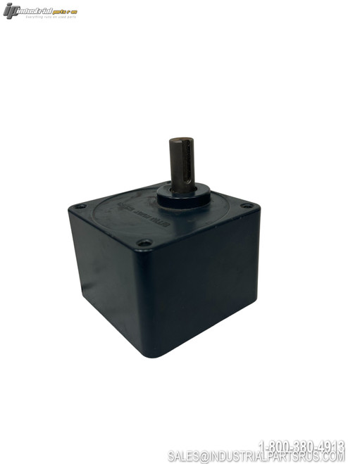 Oriental motor 5gu30kb black cubic gearbox with cylindrical output shaft and four mounting holes on top flange