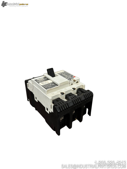 Fuji Ea103cul 3-Pole Circuit Breaker with Black Terminal Cover and Manual Operating Handle