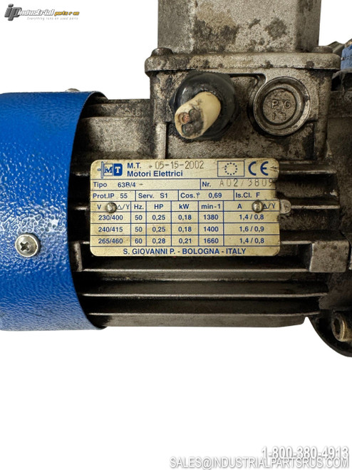 Used - Good motovario 63B/4 AC Motor Image 2