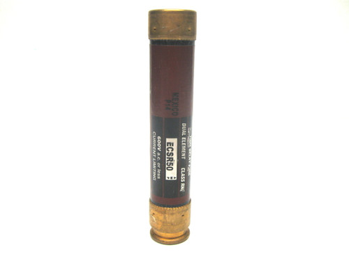 Edison Fusegear Bullet ECSR50 TIme Delay Fuse 50 Amp 600 Vac Class RK5