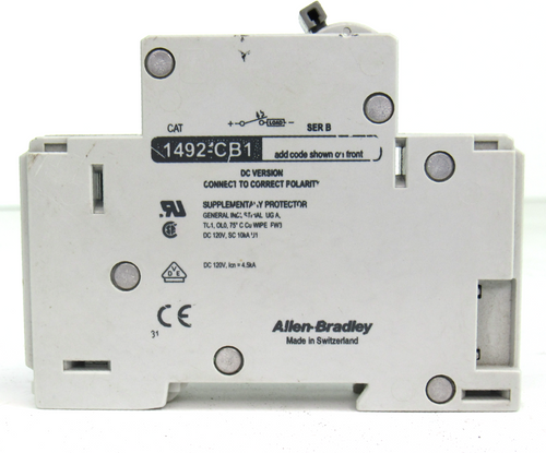 Allen Bradley 1492-CB1DG040 Circuit Breaker 4 Amp, 120V, Series B