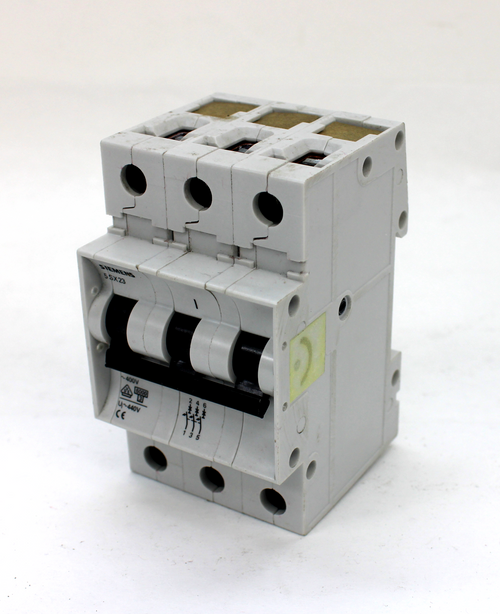 Siemens 5SX23 C20 Circuit Breaker, 3 Pole, 20 Amps