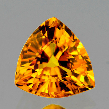 4.20 mm Trillion 0.33ct AAA Fire Sparkles Natural Intense Yellow Sapphire [Flawless-VVS]
