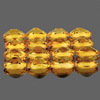 5x3 mm Oval 16 pieces AAA Fire Luster Natural Golden Yellow Citrine [Flawless-VVS]