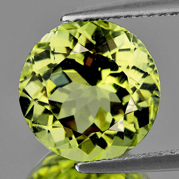 8.00 mm Round 1 piece AAA Top Fire Luster Natural Green Gold Lemon Quartz [Flawless-VVS]