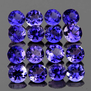 3.00 mm Round 16 pcs AAA Fire Luster Natural Intense Bluish Violet Iolite [Flawless-VVS]
