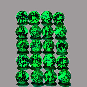 1.80 mm Round 30 pcs AAA Luster Natural Sparkling Emerald Green Tsavorite Garnet [VVS]