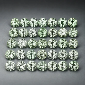 1.40 mm Round Machine Cut 60pcs AAA Fire Natural Green Sapphire [Flawless-VVS]