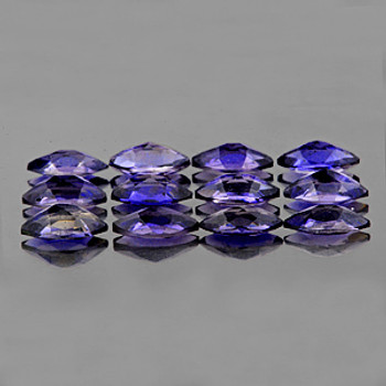 4x2 mm Marquise 50 pcs AAA Fire Luster Natural Bluish Violet Iolite [Flawless-VVS]