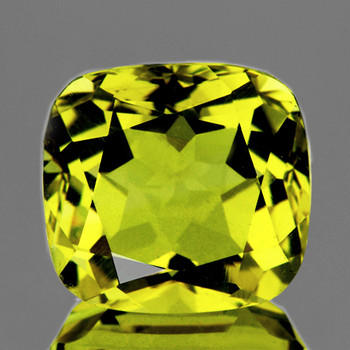 17x16 mm Cushion 17.07cts AAA Top Fire Luster Natural Green Gold Lemon Quartz [Flawless-VVS]