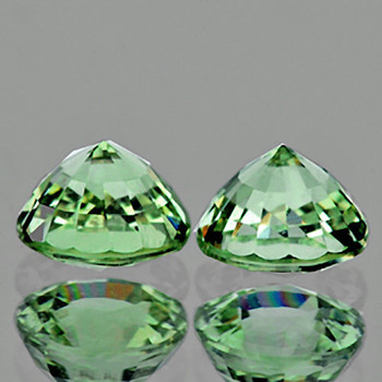 4.50 mm Round 2 pcs Superb Luster Natural AAA Ceylon Green Sapphire [Flawless-VVS]-AAA Grade