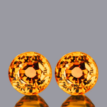 4.50 mm Round 2 pieces AAA Fire Sparkles Natural Golden Yellow Sapphire [Flawless-VVS]-AAA Grade