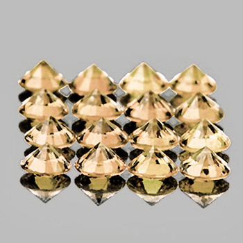 1.70 mm Round Machine Cut 35 pcs AAA Luster Natural Blonde Color Sapphire [Flawless-VVS]