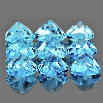 5.00 mm Heart 9 pieces AAA Fire Luster Natural Sky Blue Topaz [Flawless-VVS]