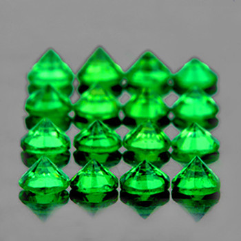 1.40 mm Round 60 pcs AAA Fire Luster Natural Intense Chrome Green Tsavorite Garnet [VVS]