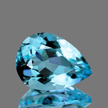 10x7 mm Pear 1 piece AAA Luster Natural Sky Blue Topaz [Flawless-VVS]