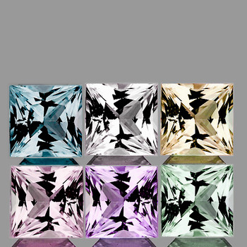 2.70 mm Square Cut 6 pcs AAA Fire Luster Natural Unheated Multi Color Sapphire [IF-VVS]