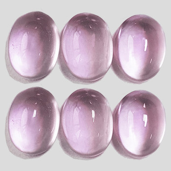 8x6 mm Oval Cabochon 6 pieces Natural AAA Pastel Pink Rose Quartz {Flawless-VVS} 8x6 mm Oval Cabochon 6 pieces Natural AAA Pastel Pink Rose Quartz {Flawless-VVS}