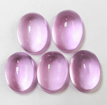 9x7 mm Oval Cabochon 5 pieces Natural AAA Pastel Pink Rose Quartz {Flawless-VVS} 9x7 mm Oval Cabochon 5 pieces Natural AAA Pastel Pink Rose Quartz {Flawless-VVS}