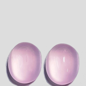 11x9 mm Oval Cabochon 2 pieces Natural AAA Pastel Pink Rose Quartz {Flawless-VVS} 11x9 mm Oval Cabochon 2 pieces Natural AAA Pastel Pink Rose Quartz {Flawless-VVS}