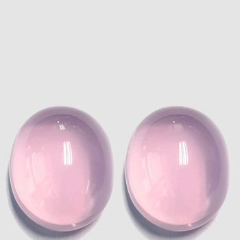 10x8 mm Oval Cabochon 2 pieces Natural AAA Pastel Pink Rose Quartz {Flawless-VVS} 10x8 mm Oval Cabochon 2 pieces Natural AAA Pastel Pink Rose Quartz {Flawless-VVS}