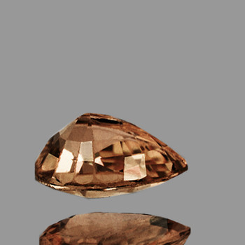 6x5 mm Pear 0.67ct AAA Luster Natural Champagne Sapphire [Flawless-VVS]