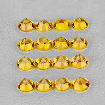 1.70 mm Round 40 pcs Natural AAA Golden Yellow Sapphire [Flawless-VVS]