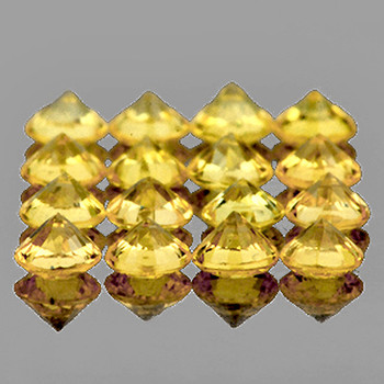 1.80 mm Round 30 pcs Natural Peach Yellow Sapphire [Flawless-VVS]