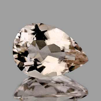 12x7.5 mm Pear 2.41cts AAA Luster Natural Golden Pink Morganite [Flawless-VVS]