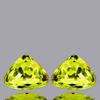 4.50 mm Round 2pcs AAA Fire Luster Natural Brilliant Canary Yellow Mali Garnet [Flawless-VVS]