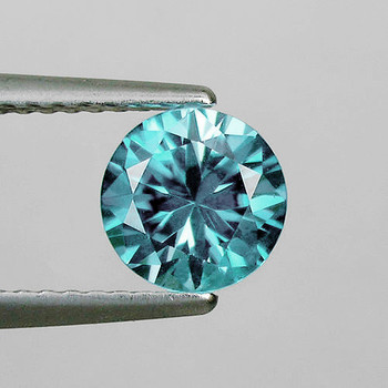 5.00 mm Round 1 piece AAA Fire Luster Natural Seafoam Blue Zircon [Flawless-VVS]