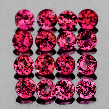 2.50 mm Round 30 pieces Natural Raspberry Pink Rhodolite Garnet [Flawless-VVS]
