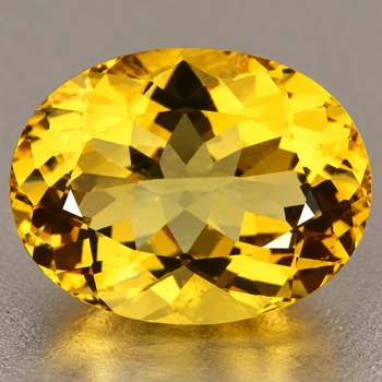 15x11 mm Oval 7.53ct Brilliant Luster Natural Intense Golden Yellow Beryl 'Heliodor' [Flawless-VVS]