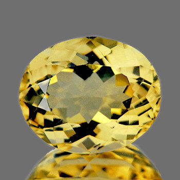 13x10.5 mm Oval 5.39ct Brilliant Luster Natural Sparkling Golden Yellow Beryl 'Heliodor' [Flawless-VVS]