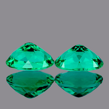 8x6 mm Oval 2 pcs Top Luster Natural Emerald Green Mystic Topaz [Flawless-VVS]
