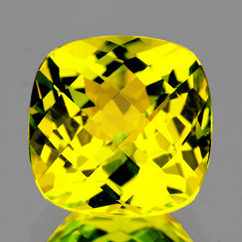 13.00 mm Cushion Checker 15.55cts Top Luster Natural Mystic Yellow Topaz [Flawless-VVS]